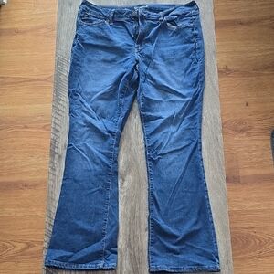 Stylish Blue Bootcut Women's Jeans Size 14